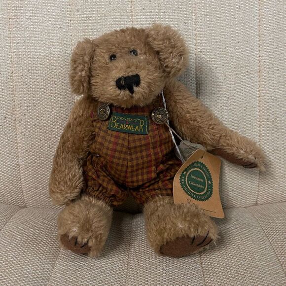 Boyds Bears Rex with Plaid Overalls Archive Collections Style 912440 - Picture 1 of 4